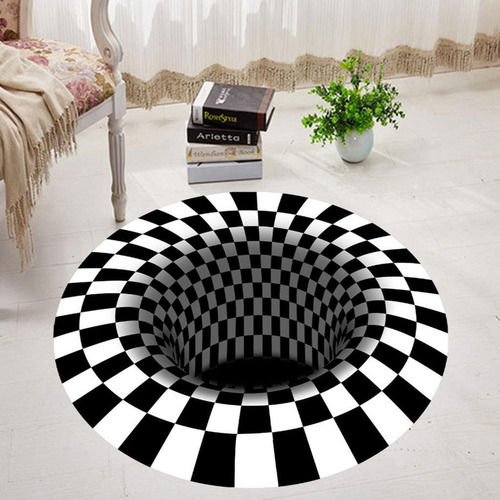 Zx 3d Remolino Impreso Áreas De Ilusión Óptica Alfombra