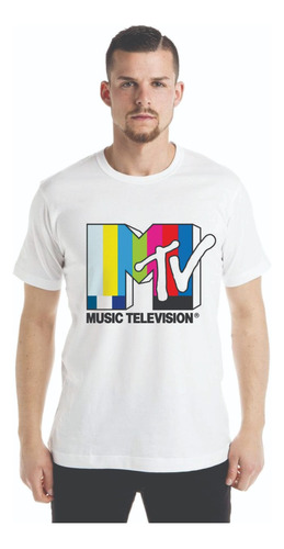 Playera Mtv - Barras De Colores Tv - Musica