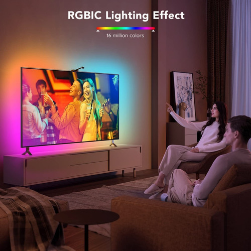 Tira Led Imita El Color De La Tv 75 A 85 Unico Alexa