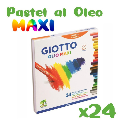 Pastel Al Oleo Giotto Maxi X 24 Colores Los Mas Gruesos
