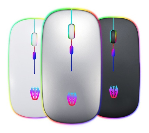 Imagen 6 de 6 de Ratón Mouse De Juego Inalámbrico Recargable Con Led