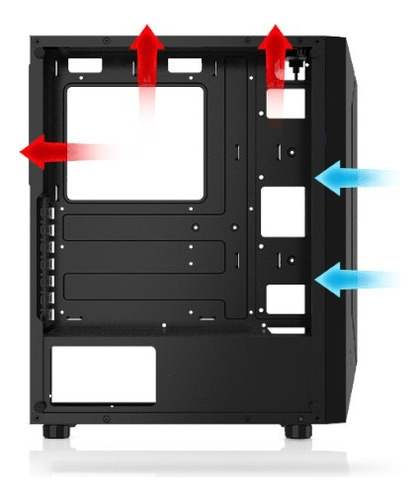 Gabinete Gamer Msi Mag Vampiric 100r Atx Cristal Argb Color