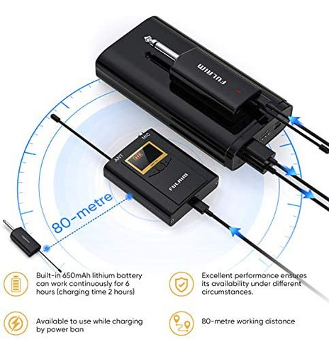 Fulaim Wm300 Sistema De Micrófono De Auricular Inalámbrico U