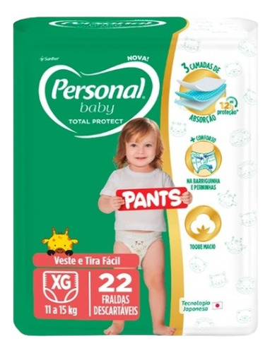 1 Pct Fralda Personal Total Protect Pants M28 G24 Xg22 Xxg20 Gênero Sem gênero Tamanho Extra grande (XG)