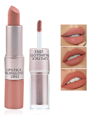 Lzylls Lpiz Labial Mate 2 En 1 Y Lpiz Labial Lquido, Resiste