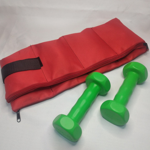 Imagen 3 de 5 de 2 Mancuernas 1 Kg + 2 Tobilleras De 1 Kg. Pesitas Y Tobiller