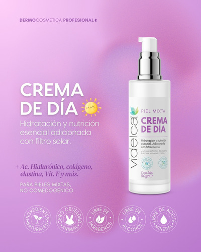 Crema Nutritiva Facial De Dia Con Fps 40 Tipo de piel Mixta
