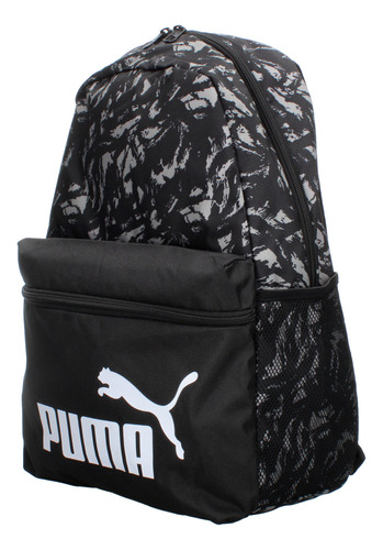 Mochila Puma Phase Aop Negro Compartimento Con Zipper