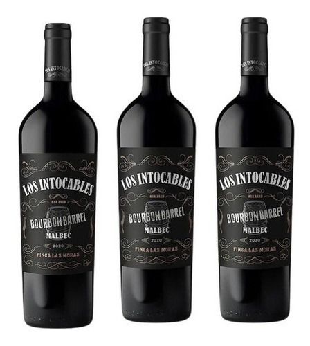 Kit C/ 3 Vinhos Los Intocables Bourbon Barrel Malbec - 750ml