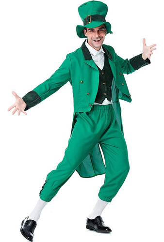 Traje Adulto Ranqi Cosplay Leprechaun Irish Suits Stovepipe