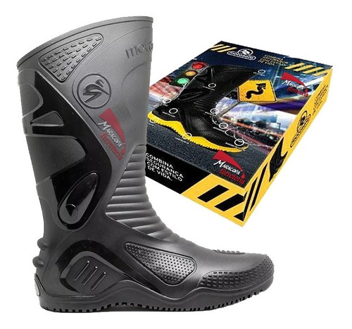 Botas Para Moto Lluvia Impermeables Plantilla Flex Motosafe