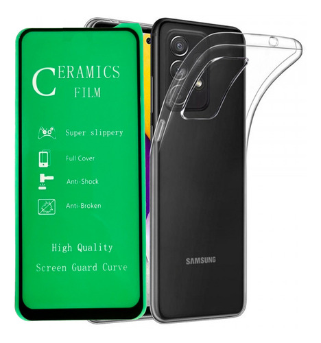 Funda Estuche Transparente + Vidrio Cera Para Samsung A13 4g