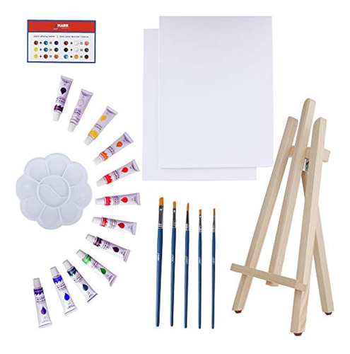 Art Canvas Paint Set Supplies - Kit De Pintura Acrílica Sobr