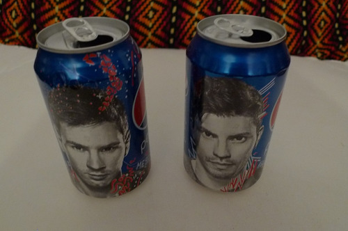 Lote X 2 Latas Vacias Pepsi Messi Y Aguero Mundial 2014