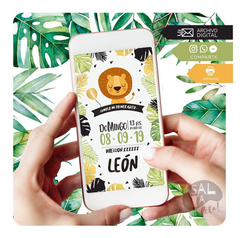 Invitación Digital Leon Selva - Salta Violeta