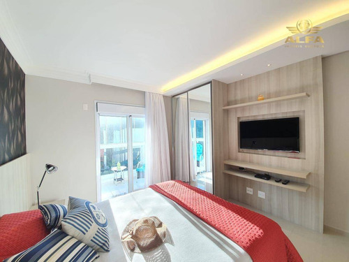 Imagem 22 de 30 de Apartamento De Frente Para O Mar Na Praia Da Enseada Com 4 Dormitórios, Varanda Gourmet, Prédio Com Lazer E 3 Vagas, Guarujá. - Ap1499