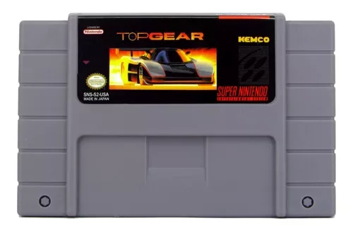 Cartucho Top Gear Super Nintendo Snes Jogo Game Corrida Fita