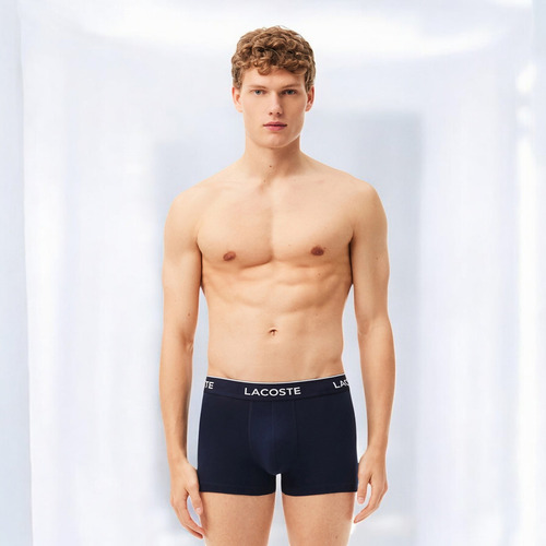 Pack 3 Boxers Lacoste Underwear Boxer Brief Para Hombre