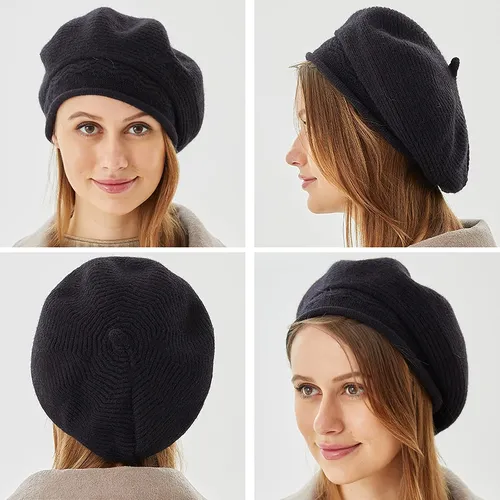 Boina Fenely, Para Mujer, Estilo Francés, Invierno, Edad Lan