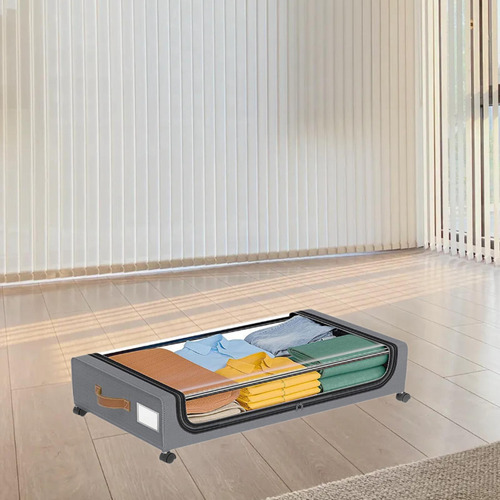 Cajas De Almacenamiento Debajo De La Cama Con Ruedas Y Tapa,