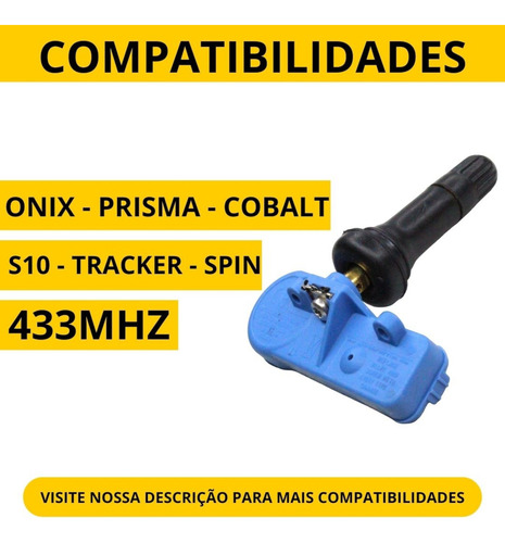 Sensor Pneu Onix Prisma S10 Cruze Cobalt Tracker Spin Tpms