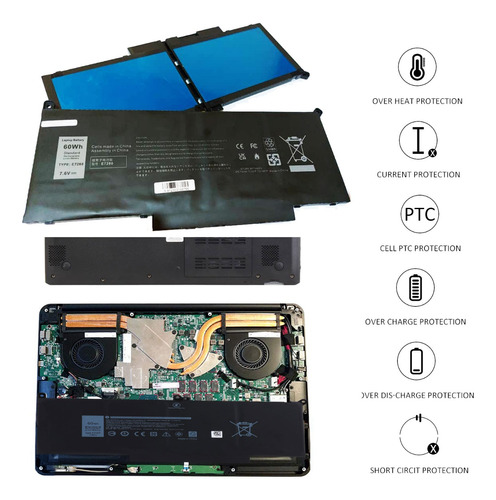 Batería Dell Latitude 12 13 14 E7280 E7390 E7480 7480 7490 