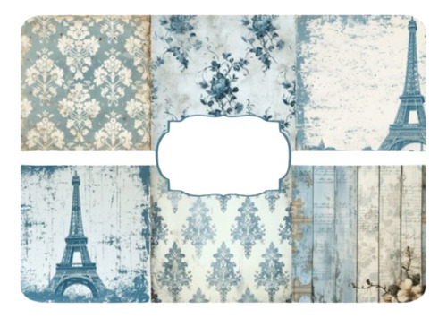 Papeles Digitales Vintage Romatico Paris Azul 89935795