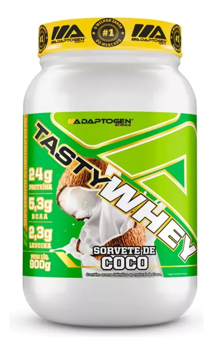 Suplemento Tasty Whey Adaptogen Science Whey Protein 3w Gourmet Pote Sorvete de 900 g