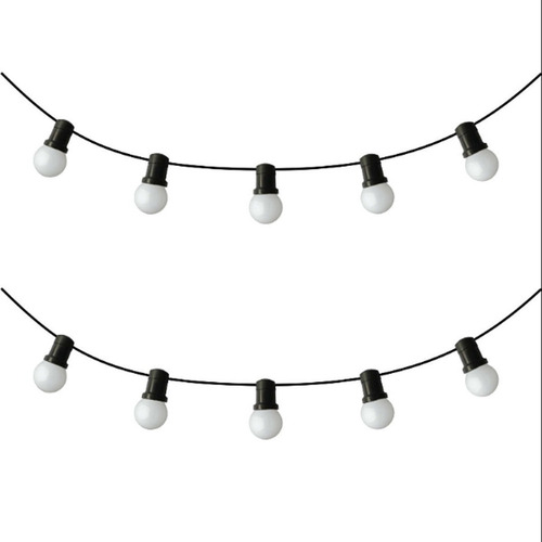 Imagen 1 de 9 de 20 Mts Guirnalda De Luces P/exterior C/foco Pronto Eléctrica