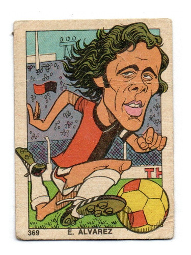 Figurita Colon Futbol 1976 Alvarez N° 369 Caricatura