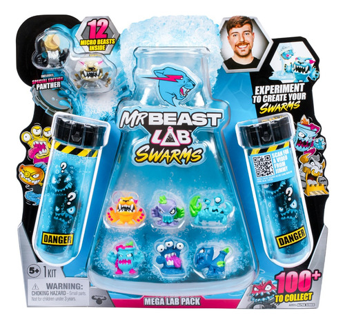 Mega Lab Com 12 Mini Bonecos Swarms Mrbeast Lab