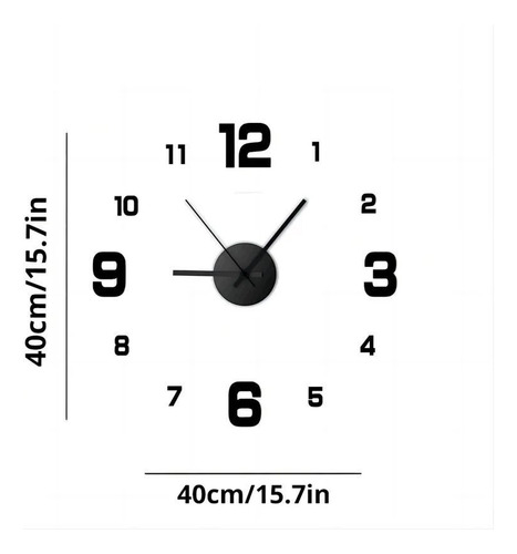 Calcomanía Decorativa Creativa For Reloj De Pared, Sin Marc