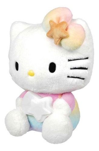 Bicho De Pelúcia Hello Kitty Com Sons E Luzes Coloridas Branco