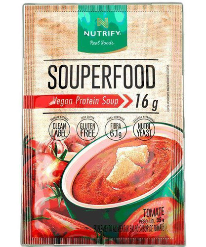 Sopa Proteica Vegana Souperfood Tomate Sachê Nutrify 35g