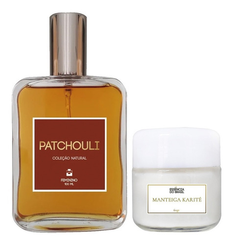 Kit Perfume Patchouli Fem. 100ml + Manteiga De Karité 60gr Volume Da Unidade 100 Ml