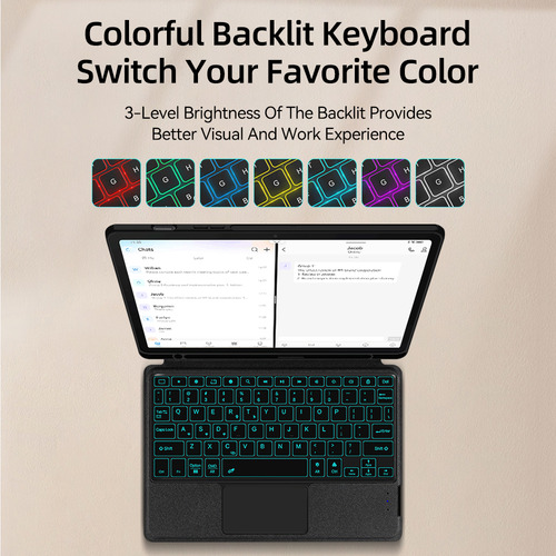Funda Con Teclado Magnético Desmontable Para Samsung Galaxy