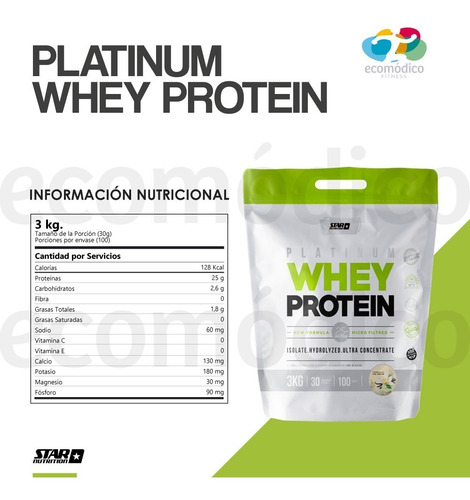 Whey Protein 3 Kg Star Nutrition Proteina De Suero