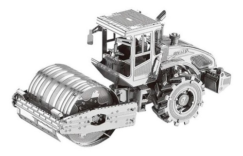 Maquinaria - Rodillo Compactador Rompecabezas 3d Metal Model