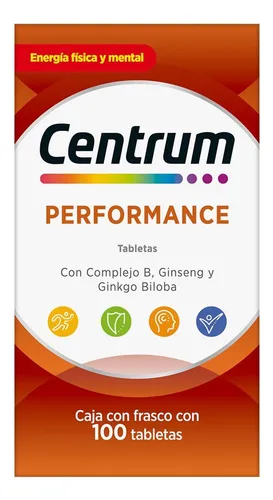 comprar Multivitamínico Centrum Performance con Vitaminas del Complejo B 100 Tabletas Sin sabor