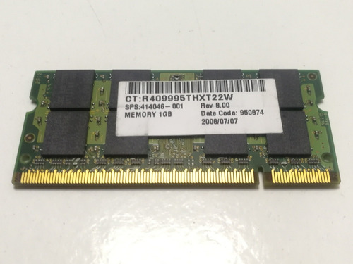 Memoria Ram Samsung Ddr2 1 Gb 667 Mhz Para Notebook (Usado)