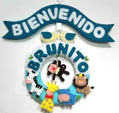 Cartel De Bienvenida Puerta Nacimiento Bebé Sanatorio