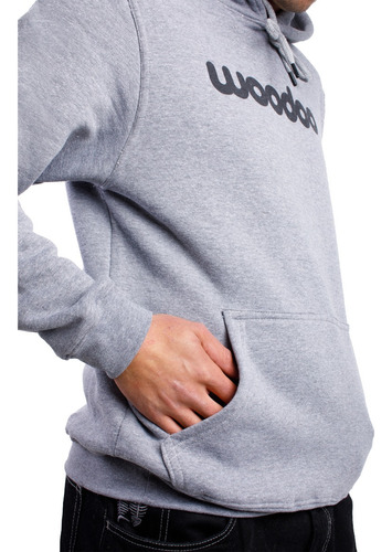 Imagen 3 de 4 de Buzo Woodoo Hoodie Bh Logo - Gris Melange