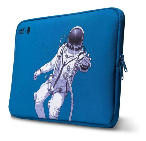 STF C2 Audífono Alámbrico + Funda Laptop 14 Combo 2 En 1 Erick Color Azul