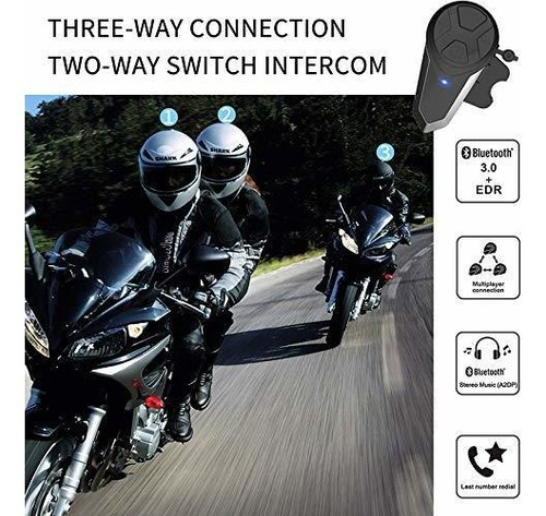 Imagen 2 de 6 de Bt Audifono Bluetooth Para Motocicleta ft Radio Libr Fm