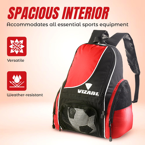 Mochila De FĂștbol Vizari Solano Con Compartimento Para Balon