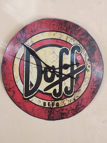 Reloj De Chapa Vintage Retro Para Pared - Duff 40cm Diam