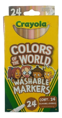 Crayola Marcadores Colors Of The World 24 Piezas Lavables