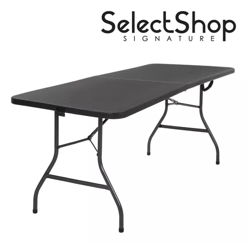 SELECTSHOP Mesa Plegable 1.80 Metros Comedor para Jardin Plegable Mesa De  Plastico Resistente Tipo Portafolio Mesa de Trabajo Multiusos Comedor  Grande