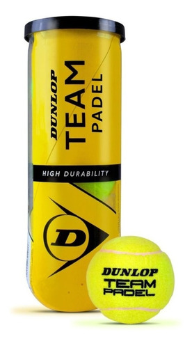 Tubo De Pelotas De Tenis Dunlop Team Padel X3u #&