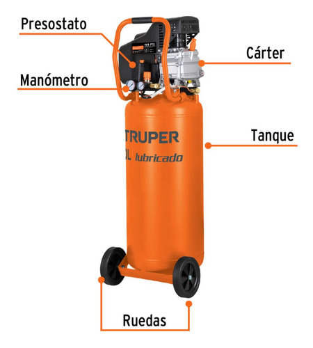 Compresora De Aire Vertical 80 L Comp-80lv-260 Truper